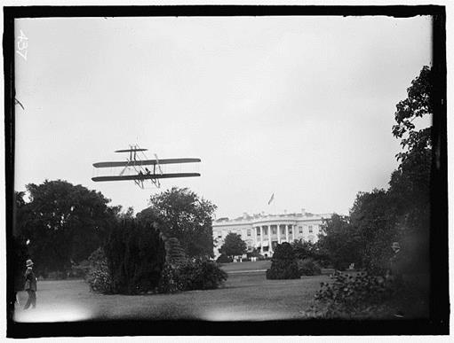 Wright Flyer approaching White House